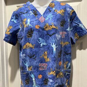 Nice Misses Blue Scooby Doo Nursing Scrub, S